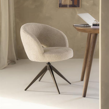 Eetkamerstoel Alissa | Taupe Stof
