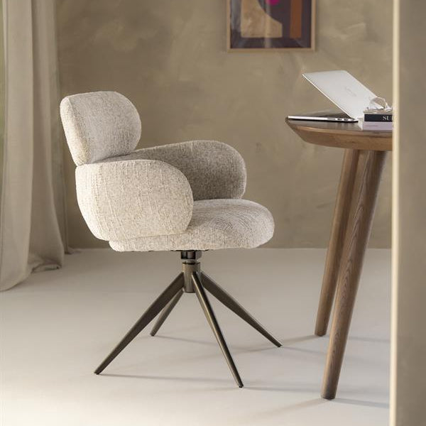 Eetkamerstoel Darcio | Beige Stof