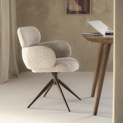 Eetkamerstoel Darcio | Beige Stof