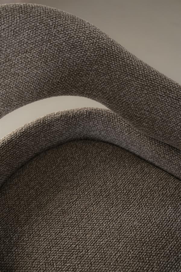 Eetkamerstoel Hailey | Taupe Eira | Brons Onderstel