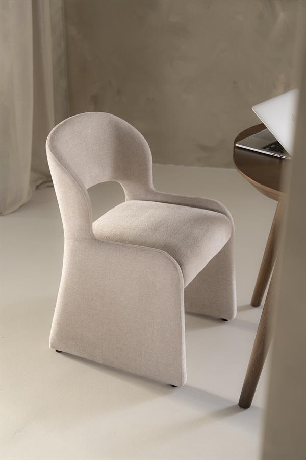 Eetkamerstoel Odette beige stof