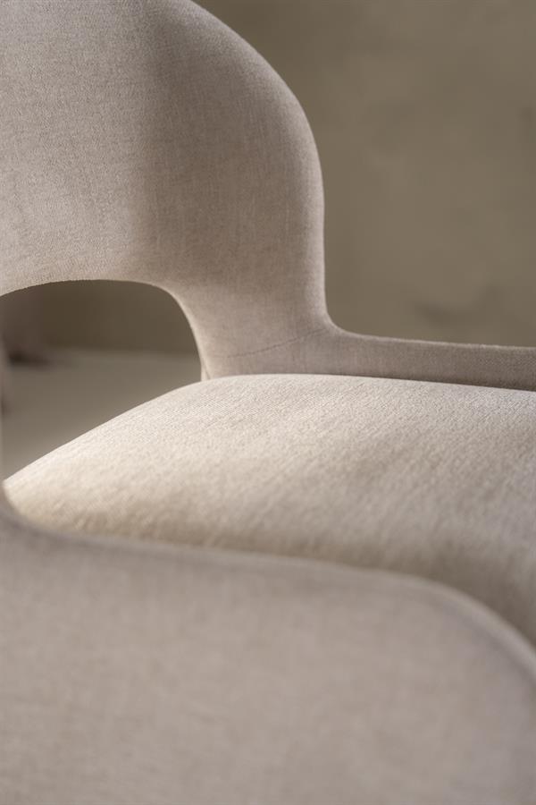 Eetkamerstoel Odette beige stof