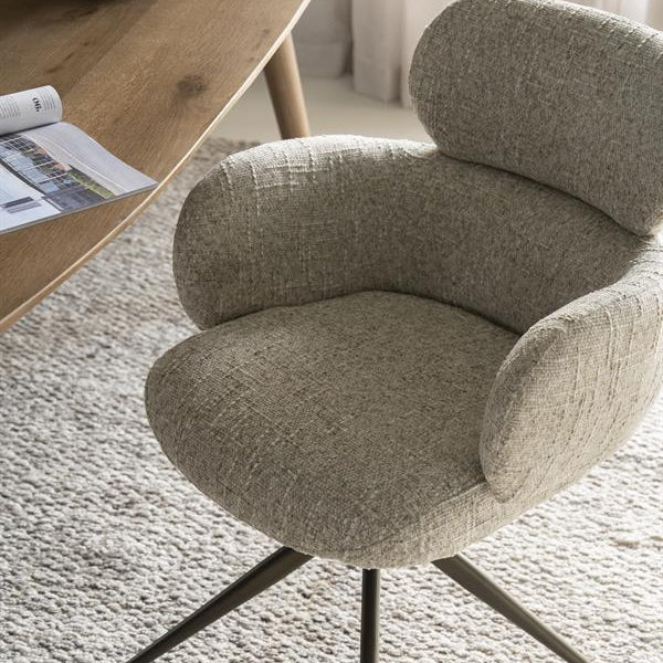 Eetkamerstoel Darcio | Beige Stof