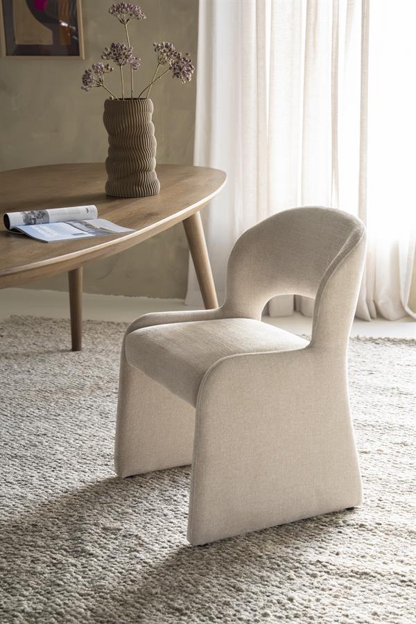 Eetkamerstoel Odette beige stof