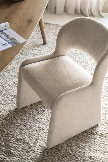 Eetkamerstoel Odette beige stof