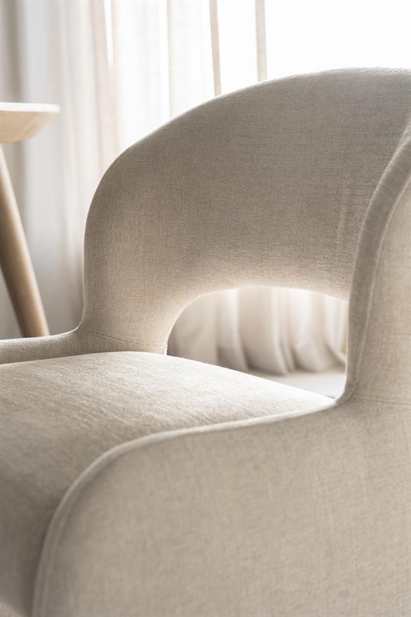 Eetkamerstoel Odette beige stof