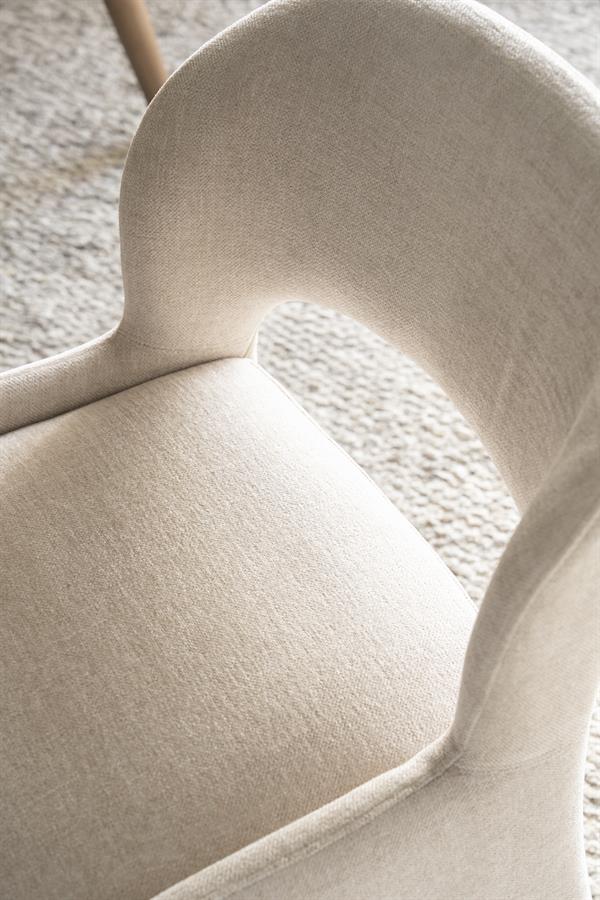 Eetkamerstoel Odette beige stof