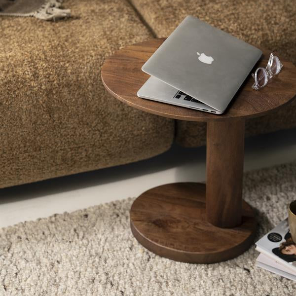 Bijzettafel Novia | Rond | Naturel Mangohout