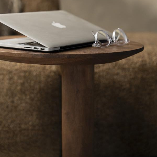 Bijzettafel Novia | Rond | Naturel Mangohout