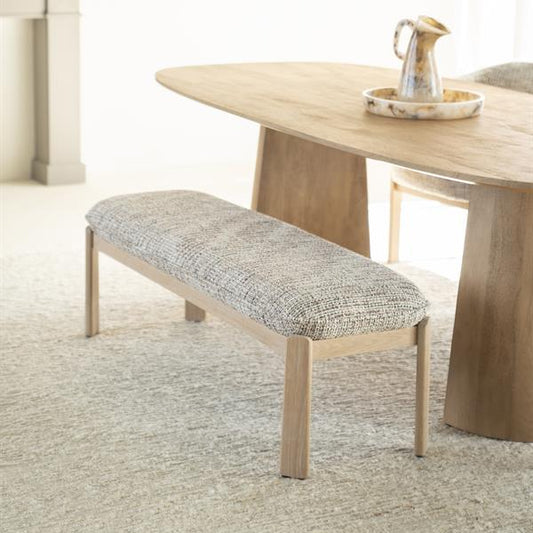 Eetkamerbank Lottie | Taupe Stof