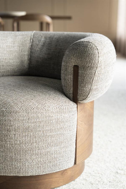 Fauteuil Nila taupe stof