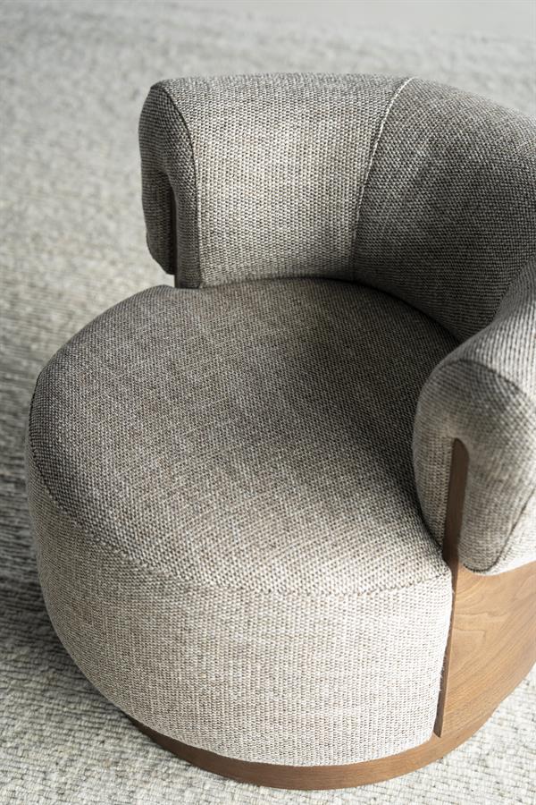 Fauteuil Nila taupe stof