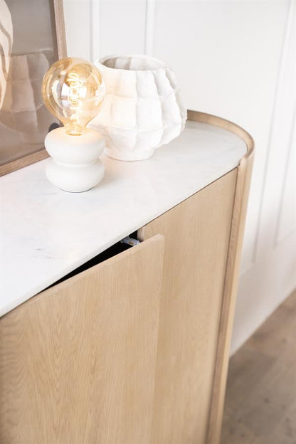 Kast Don naturel eikenhout, detail van het materiaal