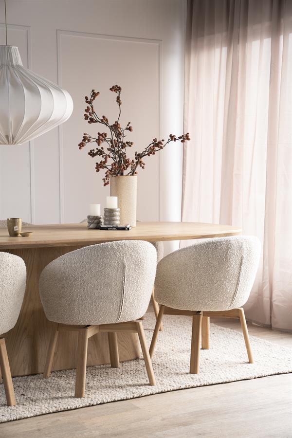 Eetkamerstoel Livia |  Stof | Beige — Algemene Sfeerfoto