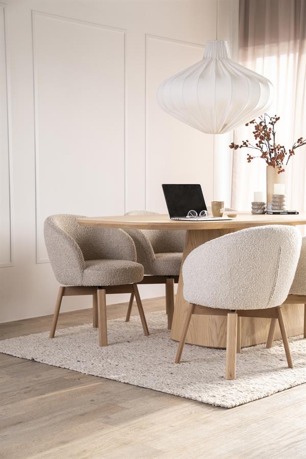 Eetkamerstoel Livia |  Stof | Taupe — Algemene Sfeerfoto