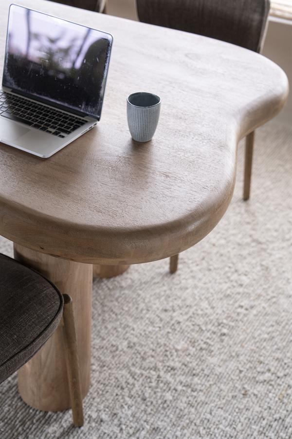 Eettafel Nigel | Naturel Mangohout — Vooraanzicht - sfeer