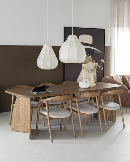Eetkamerstoel Rayven | Bruin Essenhout | Met Armleuning