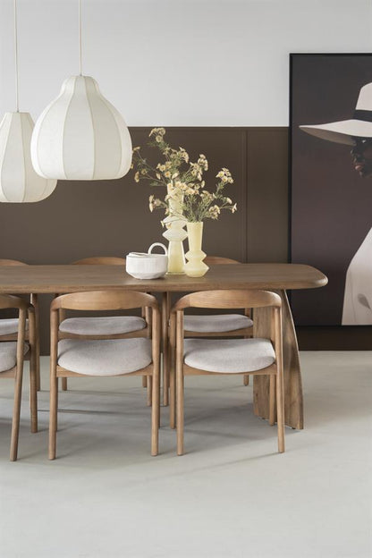 Eetkamerstoel Rayven | Bruin Essenhout | Met Armleuning