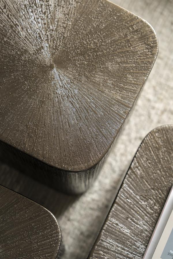 Salontafel Silva bruin metaal set van 3