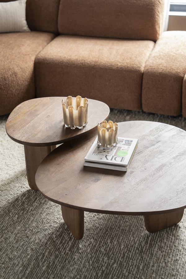 Salontafel Maud | Bruin Mangohout | Small — Zijaanzicht - sfeer