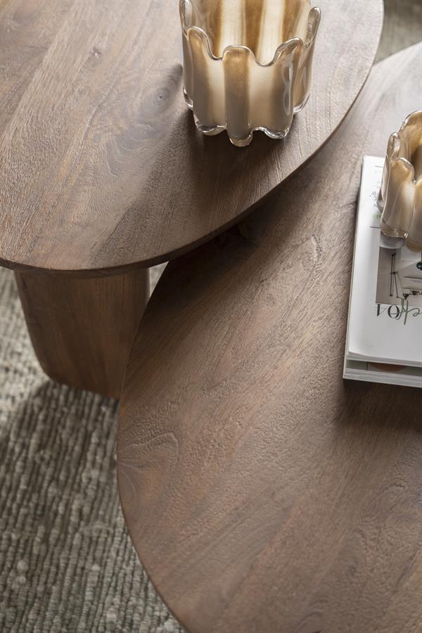 Salontafel Maud | Bruin Mangohout | Small — Detail