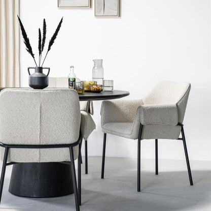 Eettafel Aron | Mangohout | Rond