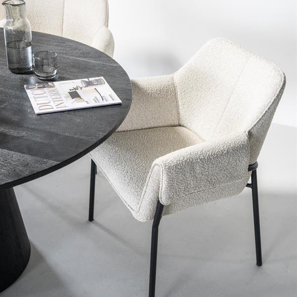 Eettafel Aron | Mangohout | Rond