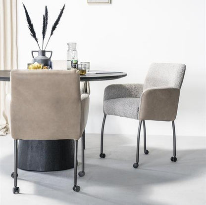 Eettafel Aron | Mangohout | Rond