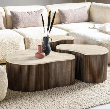 Salontafel Mari | Bruin Travertin | Groot
