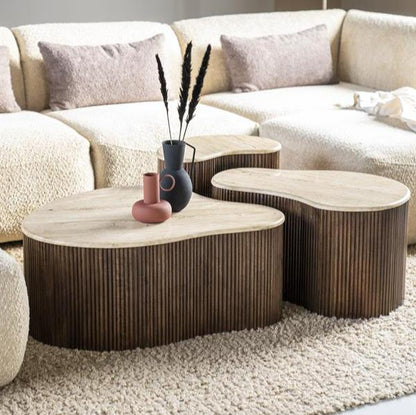Salontafel Mari | Bruin Travertin | Klein