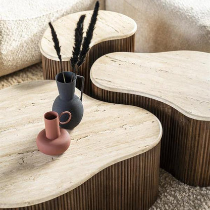 Salontafel Mari | Bruin Travertin | Groot