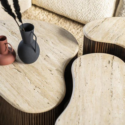 Salontafel Mari | Bruin Travertin | Groot