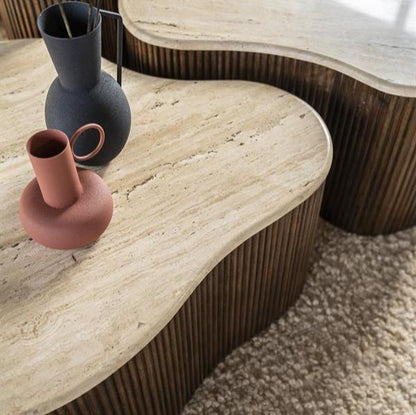 Salontafel Mari | Bruin Travertin | Groot