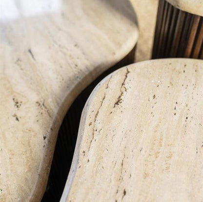 Salontafel Mari | Bruin Travertin | Groot