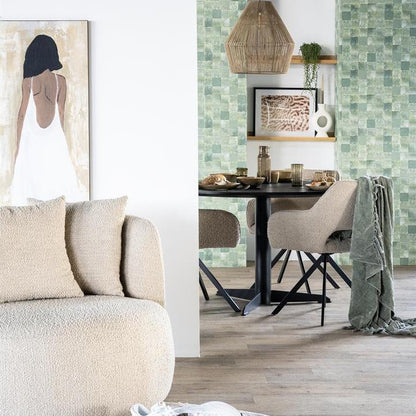 Eetkamerstoel Fabio | Grijs Stof | Met Armleuning