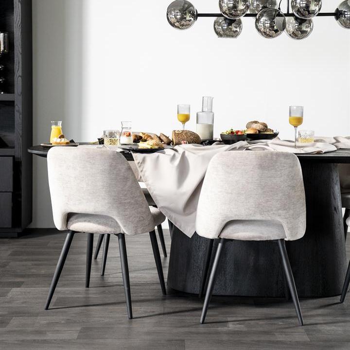 Eetkamerstoel Esmee | Grijs Polyester