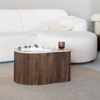 Salontafel Mari | Bruin Travertin