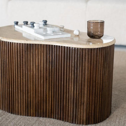 Salontafel Mari | Bruin Travertin