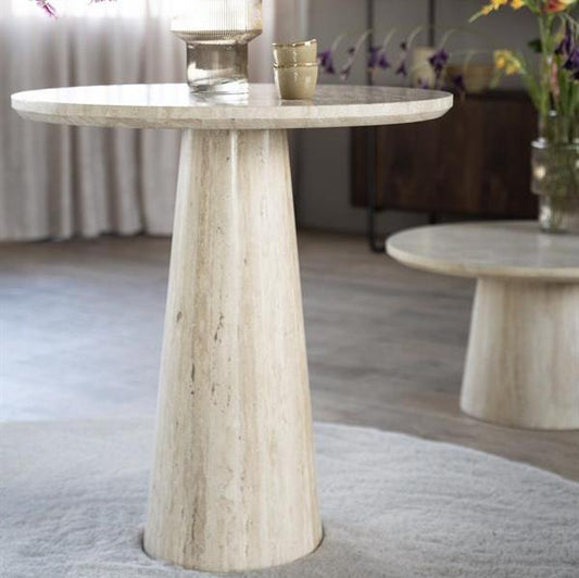 Restauranttafel Aime | Beige Travertin | Rond