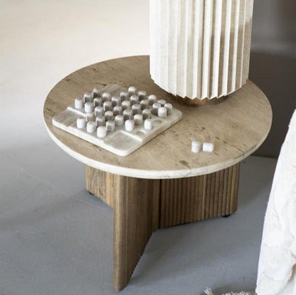 Salontafel Sara | Bruin Travertin | Rond