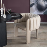 Eetkamerstoel Liselore | Beige Polyester | Met Armleuning