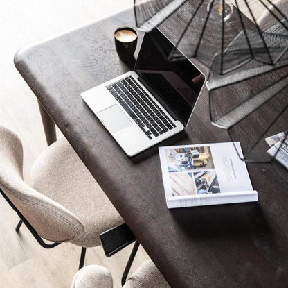 Eettafel Jiska | Zwart Mangohout | Rechthoek