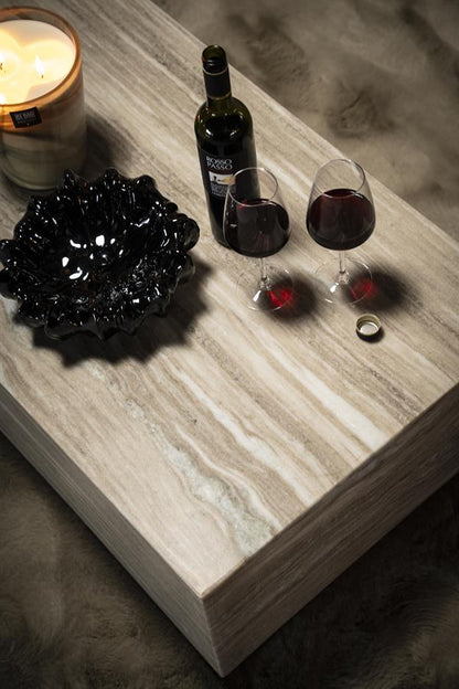 Salontafel Vince | Wit Marmer | Rechthoek