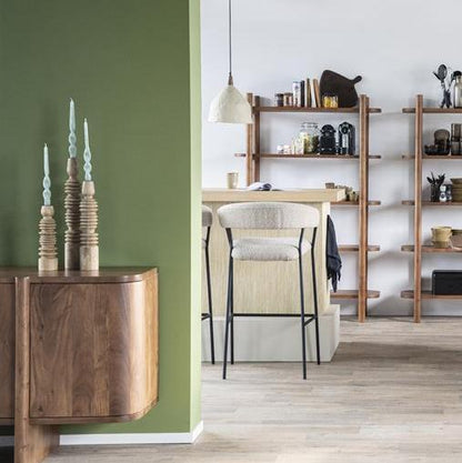 Barkruk Luka | Beige Polyester