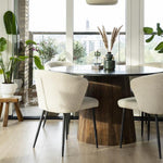 Eetkamerstoel Santos | Geel Polyester | Met Armleuning