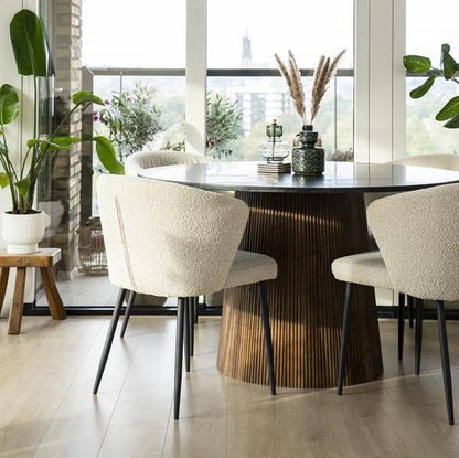 Eettafel Maxim | Zwart Marmer | Rond