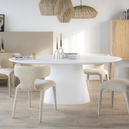 Eettafel Elin | Wit Magnesium Oxide | Ovaal