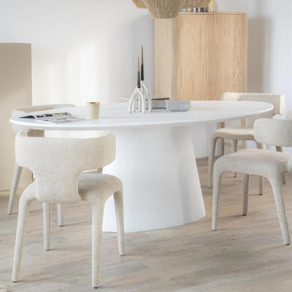 Eettafel Elin | Wit Magnesium Oxide | Ovaal