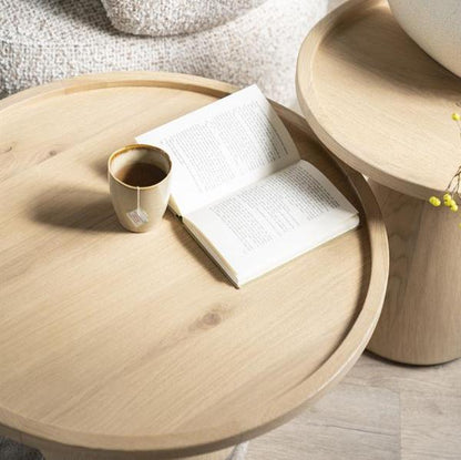 Salontafel Leia | Naturel Eiken Fineer | Rond