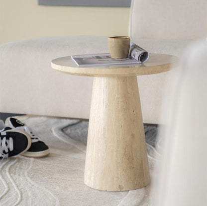 Bijzettafel Aime | Beige Travertin